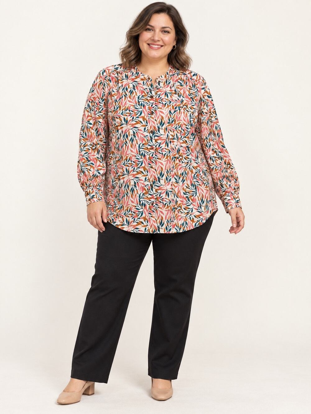 Lands' End linen tunic shirt  Size 2X 100% Linen # bag 42